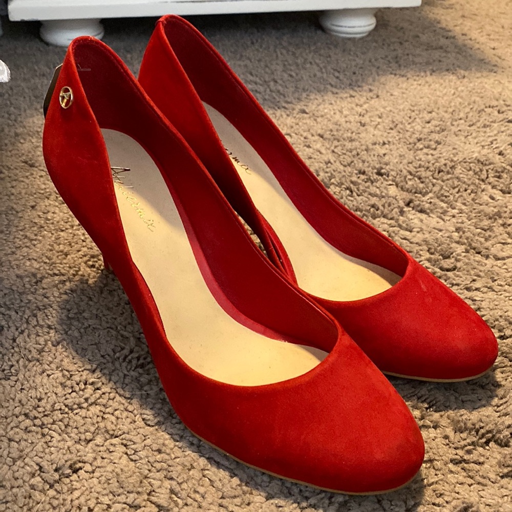 NWOT Ateliermix red leather heels
